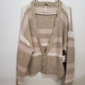 Free People sweater- cardigan,  size Large. NWT